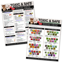 Load image into Gallery viewer, Magnetic List of Toxic Safe Harmful Foods for Pets - Dog Cat Feeding Chart - People Food Dogs Cats Should Not Eat - Chart Decorative Magnets - Pet Safety - Pet Adoption Essentials Gift 8.5 x 11 inches
