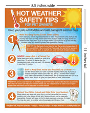 Load image into Gallery viewer, Downloadable PDF 8.5 x 11 Hot Weather Summer Safety Tips for Pets Dogs Cats
