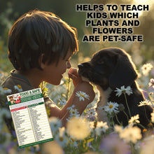 Load image into Gallery viewer, Magnetic List Toxic Safe Plants Flowers for Pets - Dog Cat Chart - Plants Flowers Dogs Cats Should Not Eat - Chart Decorative Magnets - Pet Safety - Pet Adoption Essentials Gift 5.5 x 8.5 inches