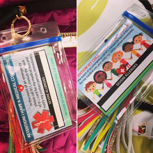 Load image into Gallery viewer, 2 Pk. SEVERE ALLERGIES Medical Condition ICE Alert Emergency I.D. Identification Contact Card - Self Laminate or Plastic Pouch