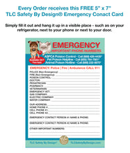 Load image into Gallery viewer, TLC Safety By Design Premium 8.5&quot; x 11&quot; Toxic Harmful and Safe Foods for Pets Fridge Safety Magnet Dogs Cats Poison Emergency Large Format Veterinarian Approved
