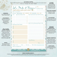 Load image into Gallery viewer, 8.5 x 11 DAILY PLANNER Tear Off Pad Task To Do List Appointments Productivity Schedule Organizer Goal Tracker & Emergency Contact Call Card