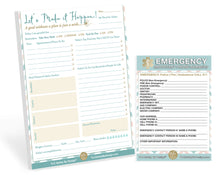 Load image into Gallery viewer, 8.5 x 11 DAILY PLANNER Tear Off Pad Task To Do List Appointments Productivity Schedule Organizer Goal Tracker & Emergency Contact Call Card