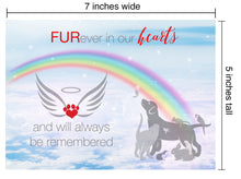 Load image into Gallery viewer, Pet Sympathy Card Rainbow Bridge Bereavement Condolence for Dog, Cat, Rabbit – 5”x7” card with envelope