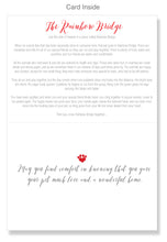 Load image into Gallery viewer, Pet Sympathy Card Rainbow Bridge Bereavement Condolence for Dog, Cat, Rabbit – 5”x7” card with envelope