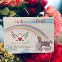 Load image into Gallery viewer, Pet Sympathy Card Rainbow Bridge Bereavement Condolence for Dog, Cat, Rabbit – 5”x7” card with envelope