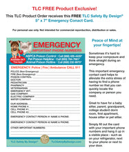 Load image into Gallery viewer, PET EMERGENCY CARD & key tag - in case of emergency - contact card - my pets are home alone - dog home alone - cat home alone - plastic