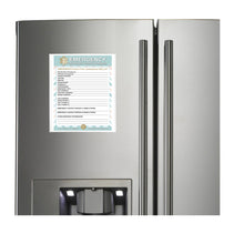 Load image into Gallery viewer, 2 Premium Emergency Contact Cards & 1 Magnetic Sleeve Large Format 8.5” x 11” Pastel Doctor Approved Refrigerator Important Phone Numbers Call List