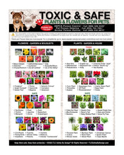 Load image into Gallery viewer, TOXIC and SAFE PLANTS &amp; FLOWERS Large Format 8.5&quot; x11&quot; Fridge Safety Magnet for Pets Dogs Cats Emergency Home Alone Veterinarian Approved
