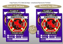 Load image into Gallery viewer, PET FIRE EMERGENCY Home Alone Safety Alert Rescue Emergency Pets Kids 4&quot; x 5&quot; Window Decals Clings-Behind the Glass &amp; Front of Surface
